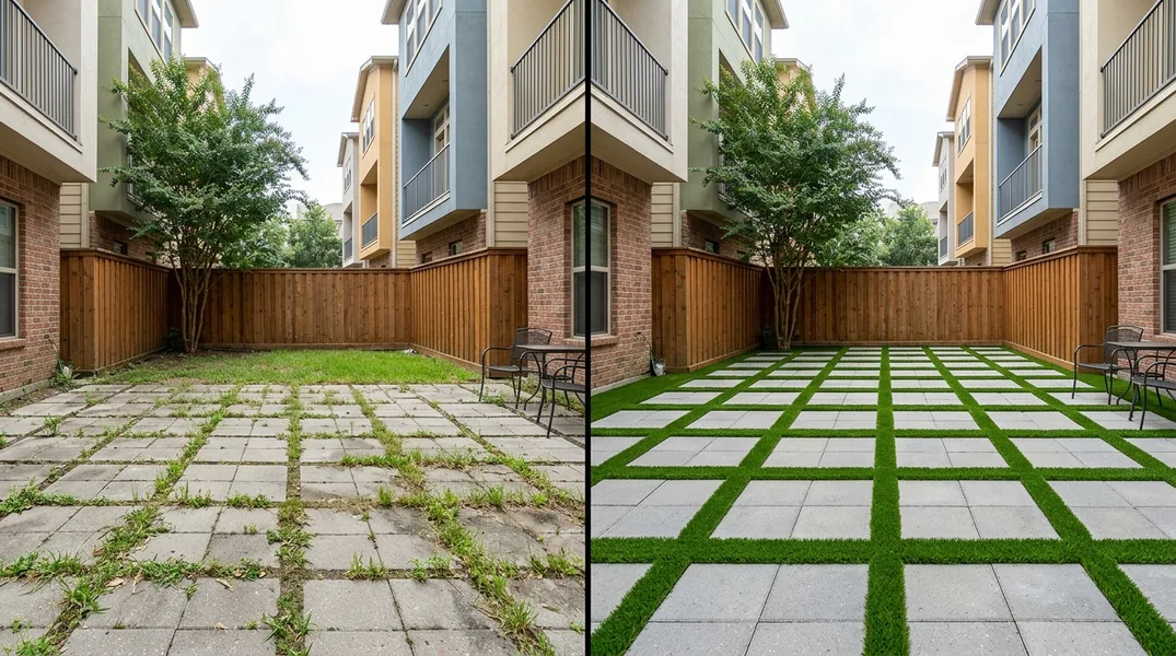 Result artificial grass installation in Houston - Houston Turf Installation