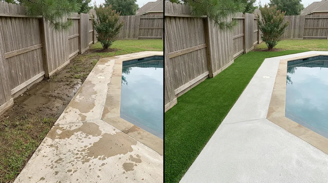 Result artificial grass installation in Houston - Houston Turf Installation
